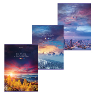 Тетрадь А4 96л. клетка BRAUBERG, офсет, обложка картон, "Journey"