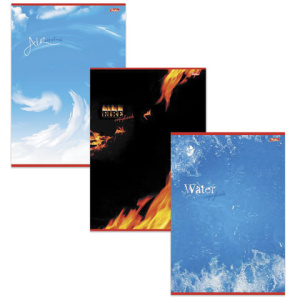 Тетрадь А4 48л. клетка HATBER, выборочный лак, Стихии природы, 48Т4вмB3(T023204)