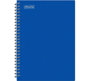 Тетрадь А4 80л. клетка на счпирали Hatber, обложка пластик, METALLIC Темно-синяя