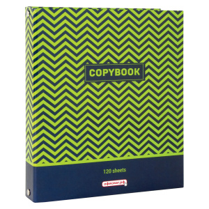 Тетрадь на кольцах А5 (175х215мм) 120л. ОФИСМАГ "Модерн", картонная обложка, клетка