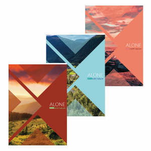 Тетрадь А4 96л. линия BRAUBERG, скоба, обложка картон, Природа