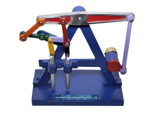 Модель механизма на подставке "Кулисно-рычажный механизм"