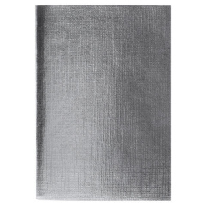 Тетрадь бумвинил А4 48л. клетка HATBER, скоба, офсет, СЕРЕБРО Metallic, 48Т4бвВ3