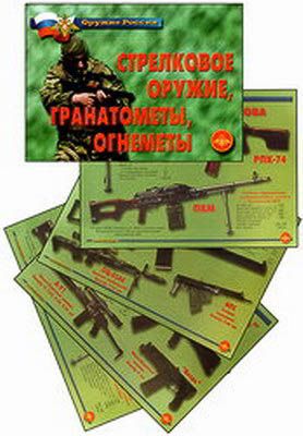 Плакаты. Оружие России. Стрелковое оружие, гранатометы, огнеметы – 11 плакатов. Формат А-3. 