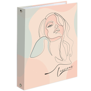 Тетрадь на кольцах А5 (175х215мм) 120л. BRAUBERG "Девушка", твердый картон, клетка