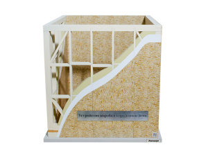 Макет "Устройство коробки каркасного дома"
