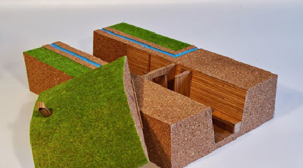 Макет убежища - простейшего укрытия в разрезе, тип 071М