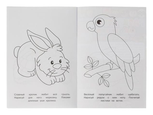 326739  Раскраска-малышка. Милые питомцы. 16 заданий. 145х210 мм. 8 стр. Скрепка. Умка в к.100шт