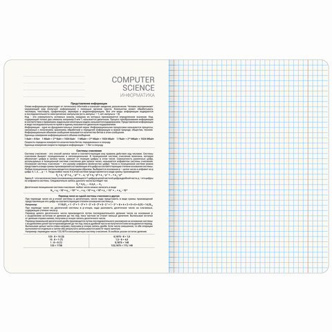 Тетрадь предметная CREATIVE 48 л., обложка картон, ИНФОРМАТИКА, клетка, подсказ, BRAUBERG
