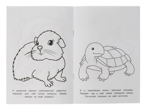 326739  Раскраска-малышка. Милые питомцы. 16 заданий. 145х210 мм. 8 стр. Скрепка. Умка в к.100шт