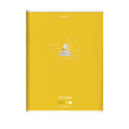 Тетрадь А4 80л. клетка BRAUBERG, скоба, глянцевый лак, "SMART"