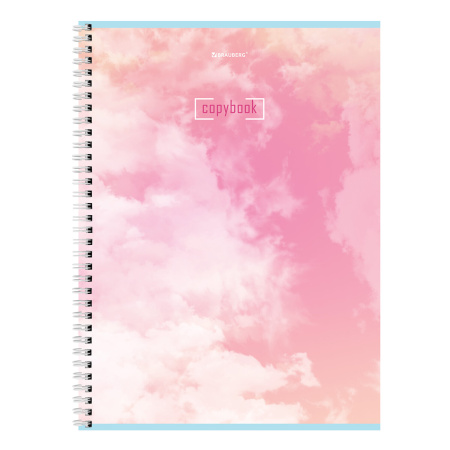 Тетрадь А4 80л. клетка на спирали BRAUBERG, глянцевый лак, "CLOUD"