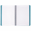 Бизнес-тетрадь А5 80л. на спирали BRAUBERG "Office PRO", гибкая, под кожу, бирюзовая