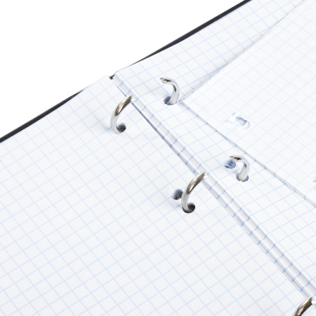 Тетрадь на кольцах А5 (175х215мм) 120л. BRAUBERG "Микс", твердый картон, клетка