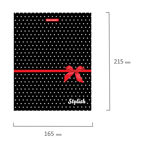 Тетрадь на кольцах А5 (175х215мм) 120л. BRAUBERG "Стиль", твердый картон, клетка
