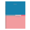 Тетрадь А4 80л. клетка на спирали BRAUBERG, обложка твердая, "Color"