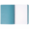 Бизнес-тетрадь А5 80л. на спирали BRAUBERG "Office PRO", гибкая, под кожу, бирюзовая