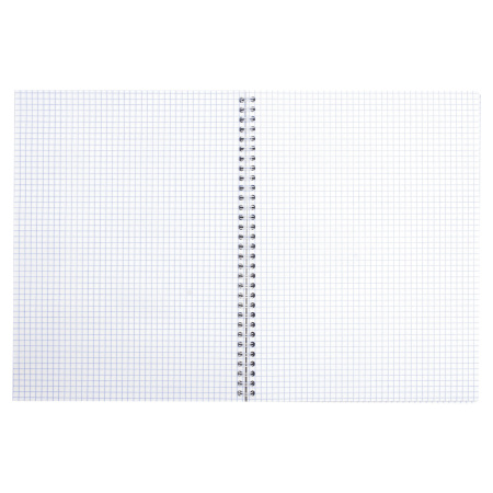 Тетрадь бумвинил А4 96л. клетка на спирали STAFF, скоба, офсет №1, СИНИЙ