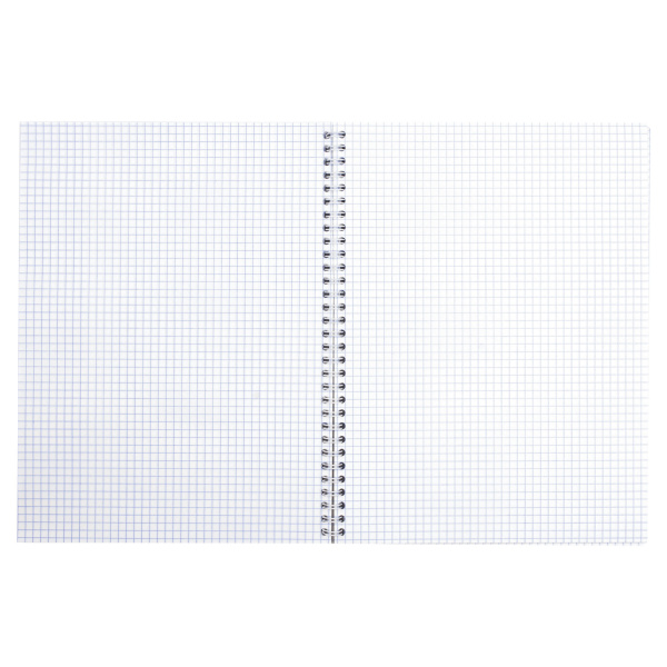 Тетрадь бумвинил А4 96л. клетка на спирали STAFF, скоба, офсет №1, СИНИЙ