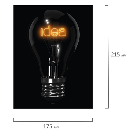 Тетрадь на кольцах А5 (165х215мм) 160л. BRAUBERG "Idea", твердый картон, клетка