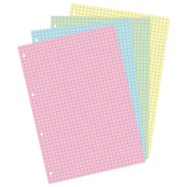 Сменный блок к тетради на кольцах А5 120л. BRAUBERG, 4 цвета по 30 листов