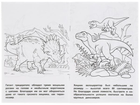 310882 Юрский период. Первая раскраска А5.145х210 мм. 16 стр. 
