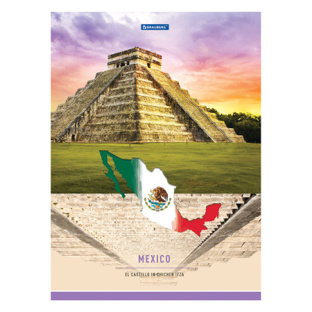 Тетрадь А4 48л. клетка BRAUBERG, скоба, обложка картон, TRAVEL