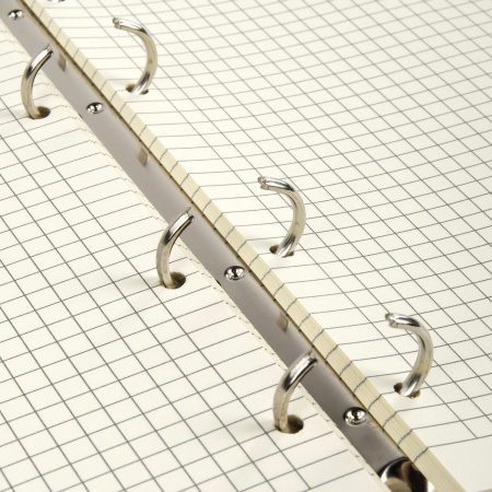 Тетрадь на кольцах А5 (180х220мм) 80л. BRAUBERG VISTA "Avocado", под кожу, клетка