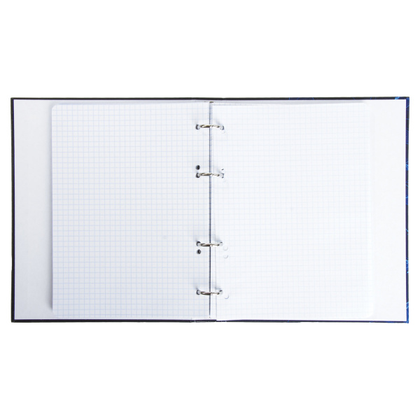 Тетрадь на кольцах А5 (175х215мм) 120л. BRAUBERG "Микс", твердый картон, клетка