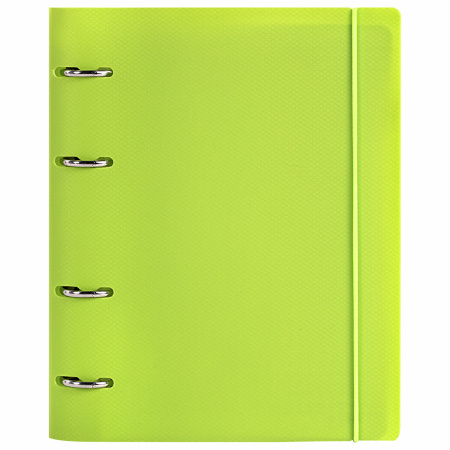 Тетрадь на кольцах А5 (175х220мм) 120л. BRAUBERG "Салатовый", пластик, с резинкой