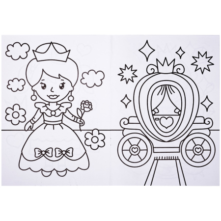 Раскраска A4, Мульти-Пульти "Принцессы", 8стр.