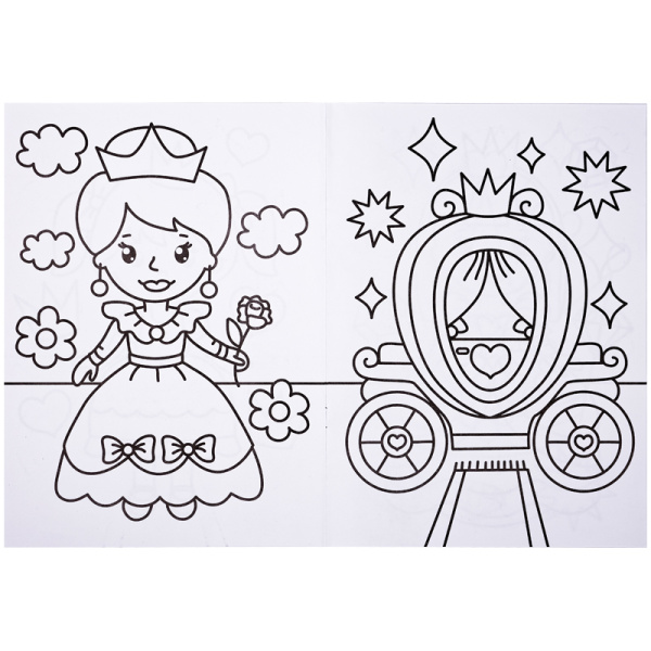 Раскраска A4, Мульти-Пульти "Принцессы", 8стр.