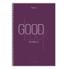 Тетрадь А4 120л. клетка на спирали BRAUBERG, обложка твердая, "Good Luck"
