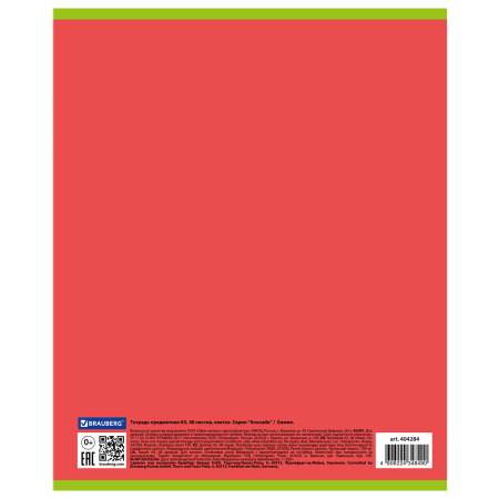 Тетрадь предметная AVOCADO 48л, глянцевый лак, ХИМИЯ, клетка, подсказ, BRAUBERG