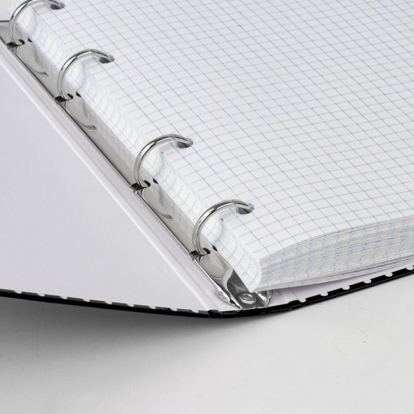 Тетрадь на кольцах А5 (175х215мм) 120л. BRAUBERG "Стиль", твердый картон, клетка