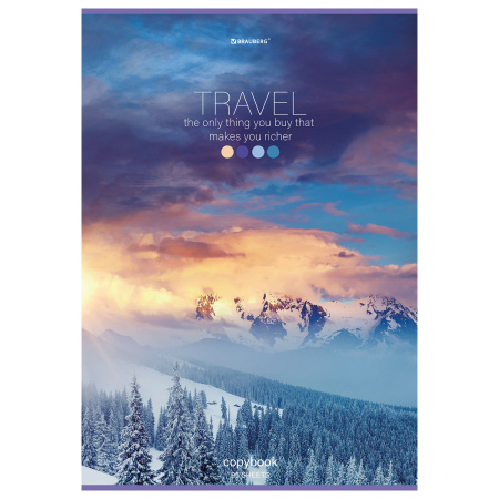 Тетрадь А4 96л. клетка BRAUBERG, офсет, обложка картон, "Journey"