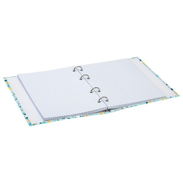 Тетрадь на кольцах А5 (165х215мм) 120л. BRAUBERG "Абстракция", твердый картон, клетка