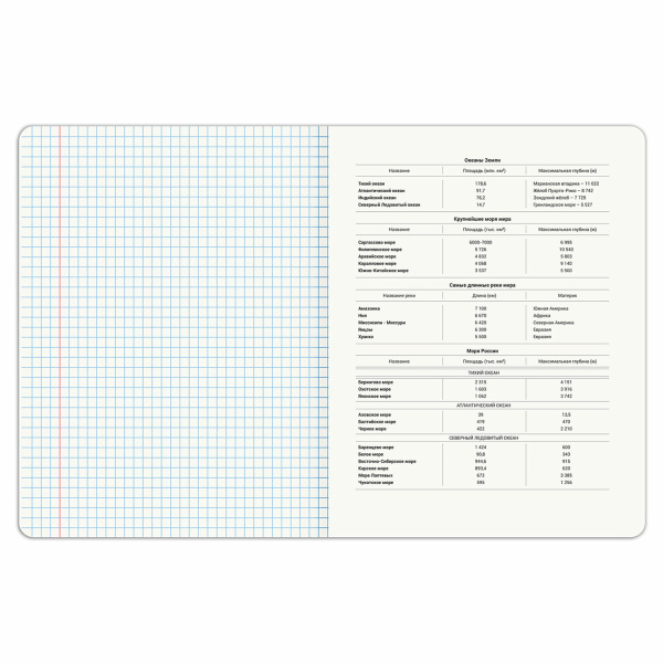 Тетрадь предметная PIGMENT 48л, глянцевый УФ-лак, ГЕОГРАФИЯ, клетка, подсказ, BRAUBERG