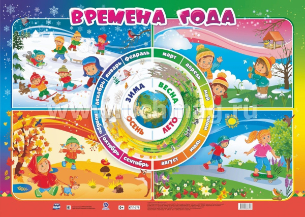 Наглядно-оформительский плакат. Времена года: Формат А2