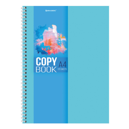 Тетрадь А4 120л. клетка на спирали BRAUBERG, обложка картон, "Vision"