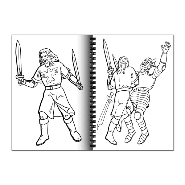 Книжка-раскраска А4, 32 л., HATBER, Супер-Раскраска, гребень, "Фэнтези", 32Р4гр 05836, R002811