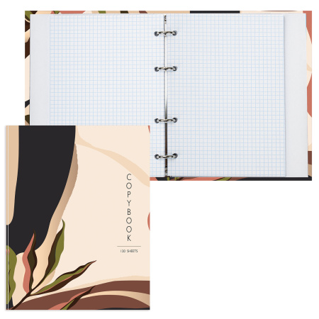 Тетрадь на кольцах А5 (165х215мм) 120л. BRAUBERG "Vision", твердый картон, клетка