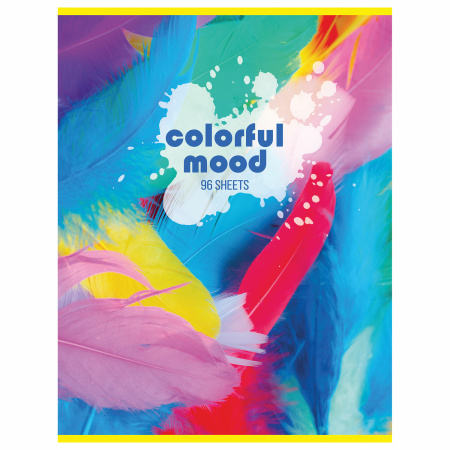 Тетрадь А4 96л. клетка STAFF "Basic", скоба, офсет №2, обложка картон, "Настроение"