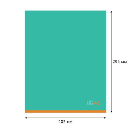 Тетрадь А4 48л. клетка BG "Monocolor. 48", обложка картон