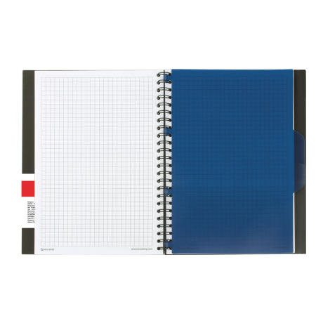 Тетрадь-блокнот А5 (160*207мм) 80л. BRAUBERG "Tag", 1 разделитель, обл.пластик, клетка