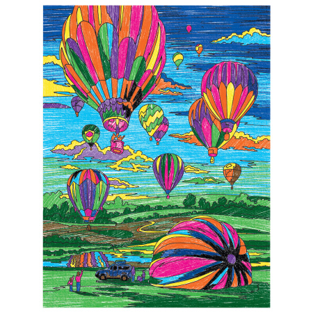 Раскраска по номерам А4, ЮНЛАНДИЯ "В НЕБЕ", С ЦВЕТНЫМИ КАРАНДАШАМИ, на картоне, 661604