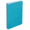 Бизнес-тетрадь А5 80л. на спирали BRAUBERG "Office PRO", гибкая, под кожу, бирюзовая