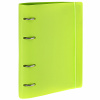 Тетрадь на кольцах А5 (175х220мм) 120л. BRAUBERG "Салатовый", пластик, с резинкой
