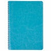 Бизнес-тетрадь А5 80л. на спирали BRAUBERG "Office PRO", гибкая, под кожу, бирюзовая