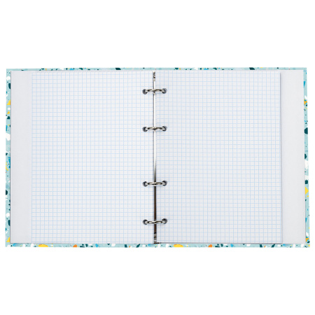 Тетрадь на кольцах А5 (165х215мм) 120л. BRAUBERG "Абстракция", твердый картон, клетка
